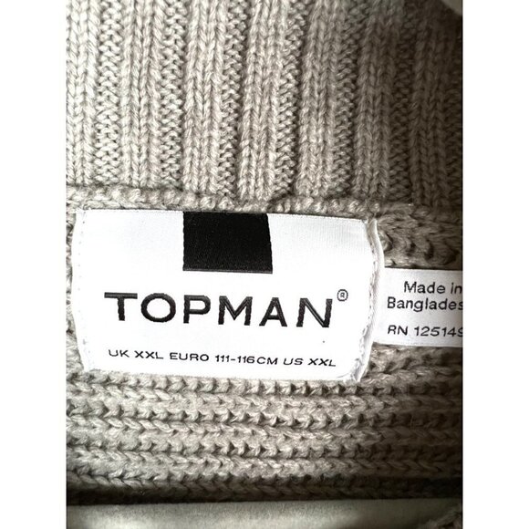 Topman gray cowl neck sweater men’s size XXL - Picture 3 of 8